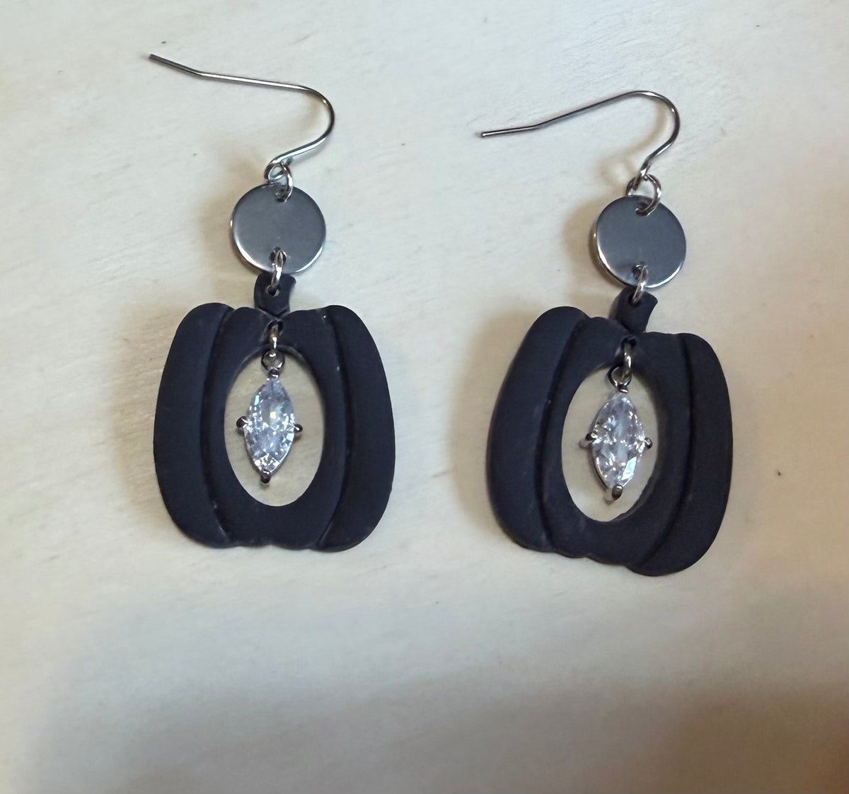 Pumpkin Hollow Diamond Dangles