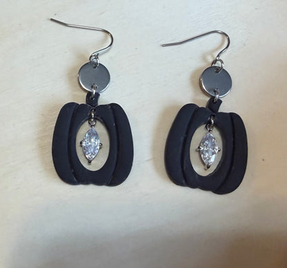 Pumpkin Hollow Diamond Dangles