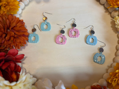 Hollow pumpkin Dangles with Silver