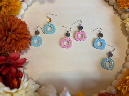 Hollow pumpkin Dangles with Silver