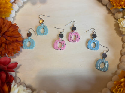 Hollow pumpkin Dangles with Silver