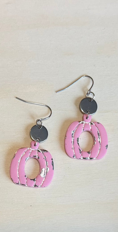 Hollow pumpkin Dangles with Silver