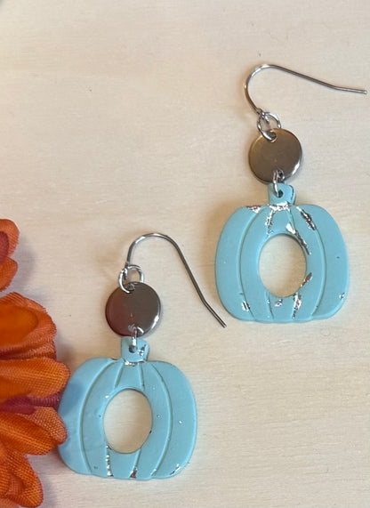 Hollow pumpkin Dangles with Silver