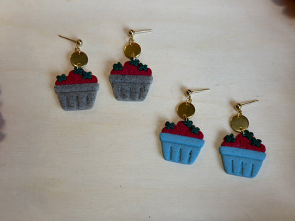Berry Sweet Strawberry Basket Dangles