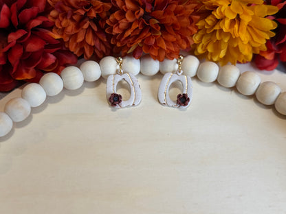 Autumn Whisper Floral Pumpkin Dangle