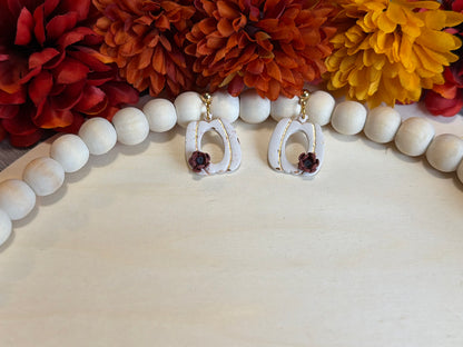 Autumn Whisper Floral Pumpkin Dangle