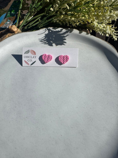Sweater Collection Heart Studs