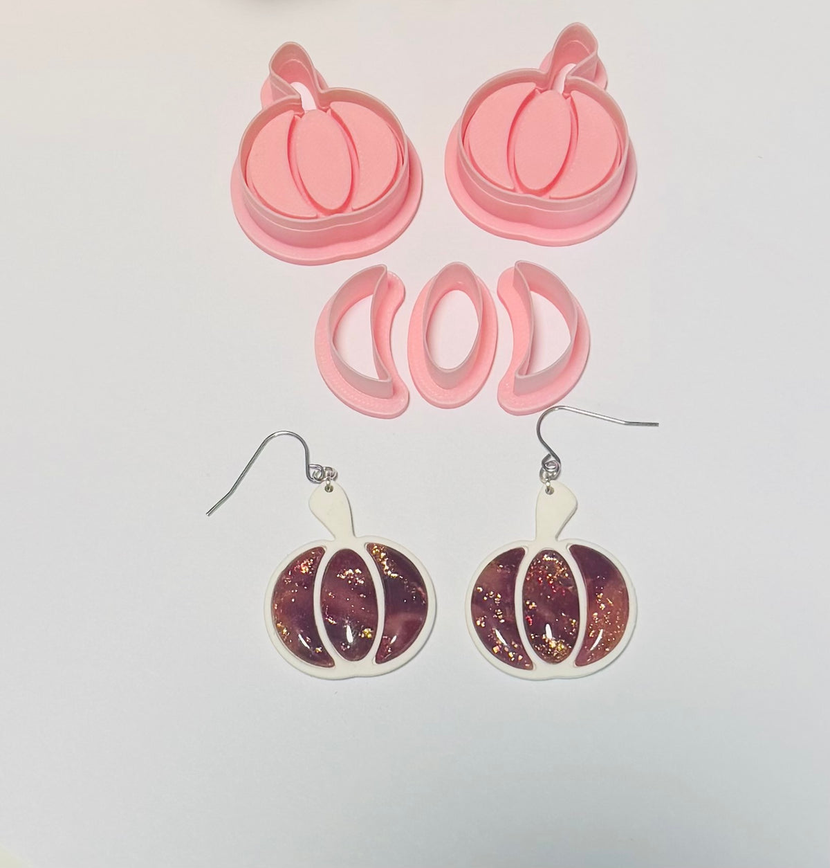 Pumpkin Inlay Dangle Earring Cutter