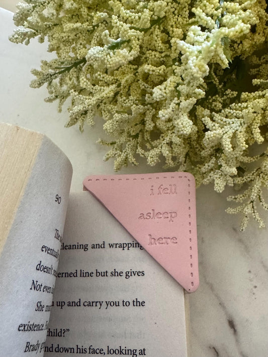 I Fell Asleep Here Top Corner Bookmark